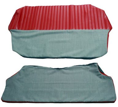 Upholstery Rear seat for Volvo 544A 1958-60 red/gray Option 1