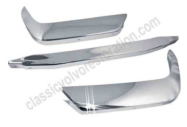 Bumper set front and rear for Volvo 1800, 1965-73, chrome (not US73)
