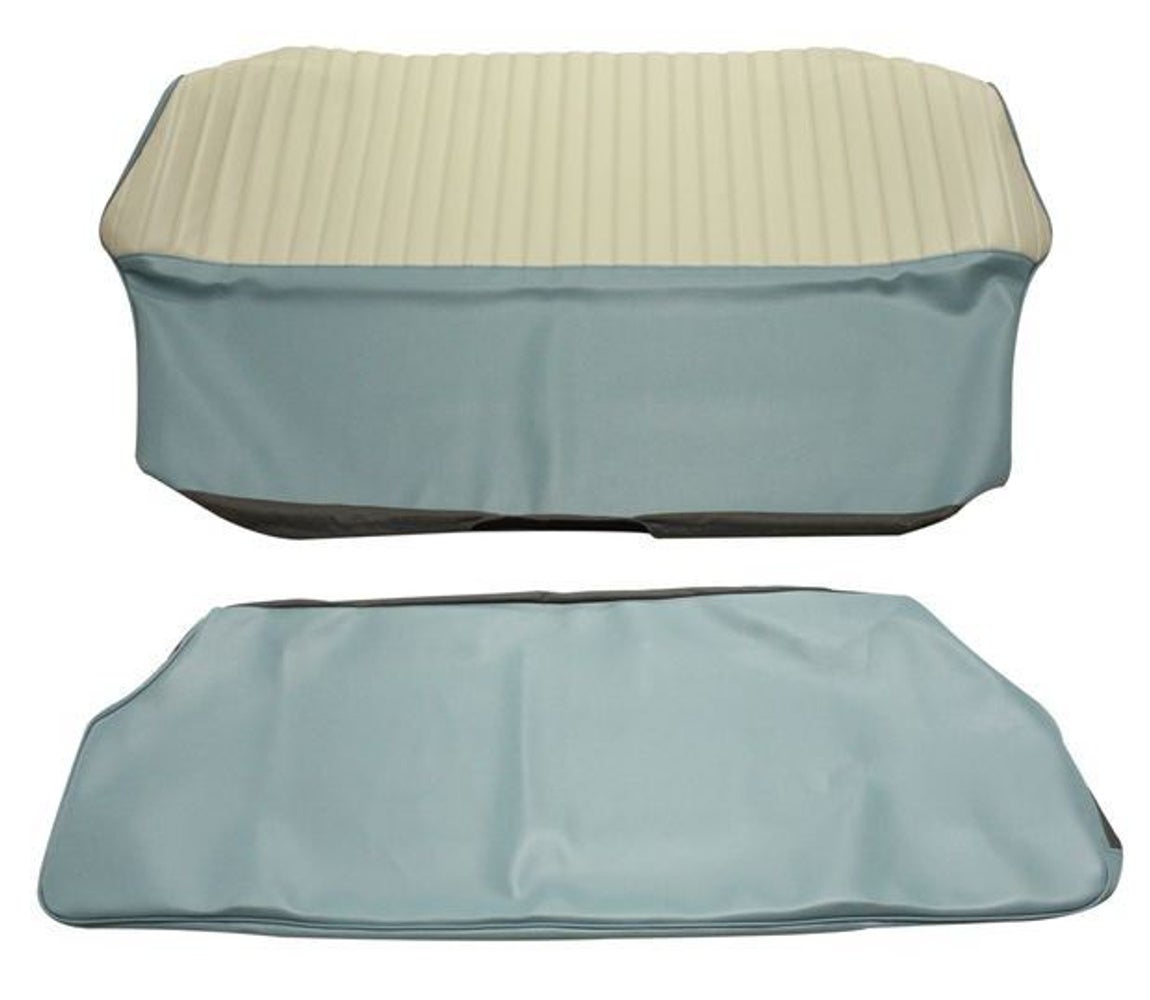Upholstery Rear seat for Volvo PV544A 1958-60 US blue/beige Alt. 2