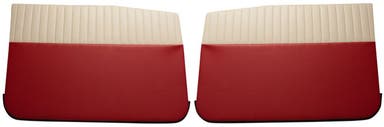 Front door panels for Volvo Amazon 4d 1959-60, US, red/beige