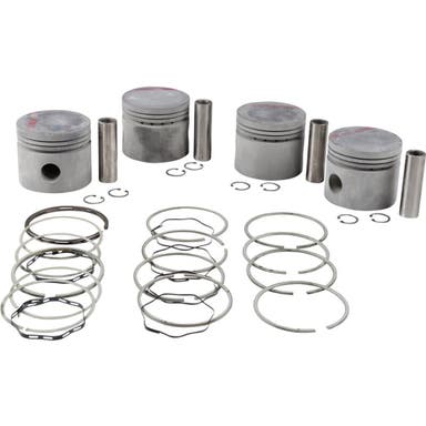 Piston set (4 pcs) with rings for Volvo B18 0.030"