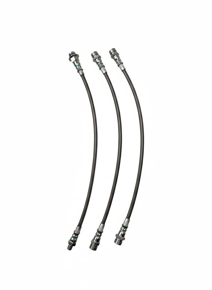 Brake hose set for Volvo Amazon B16, B18-, metal braided — bild 2 av 2