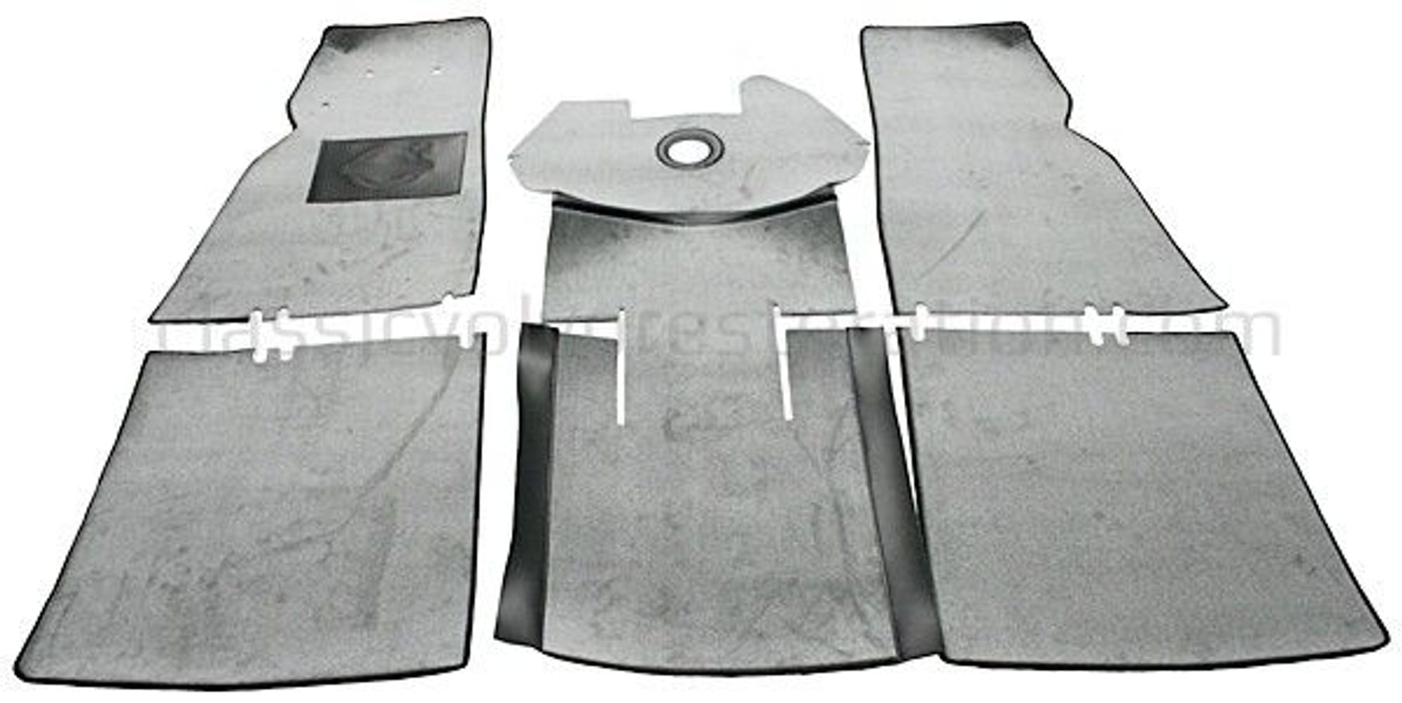 Carpet set for Volvo PV444, grey textile