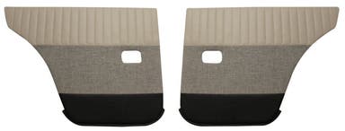 Rear door panels for Volvo Amazon 4d 1959-60, beige/gray/black