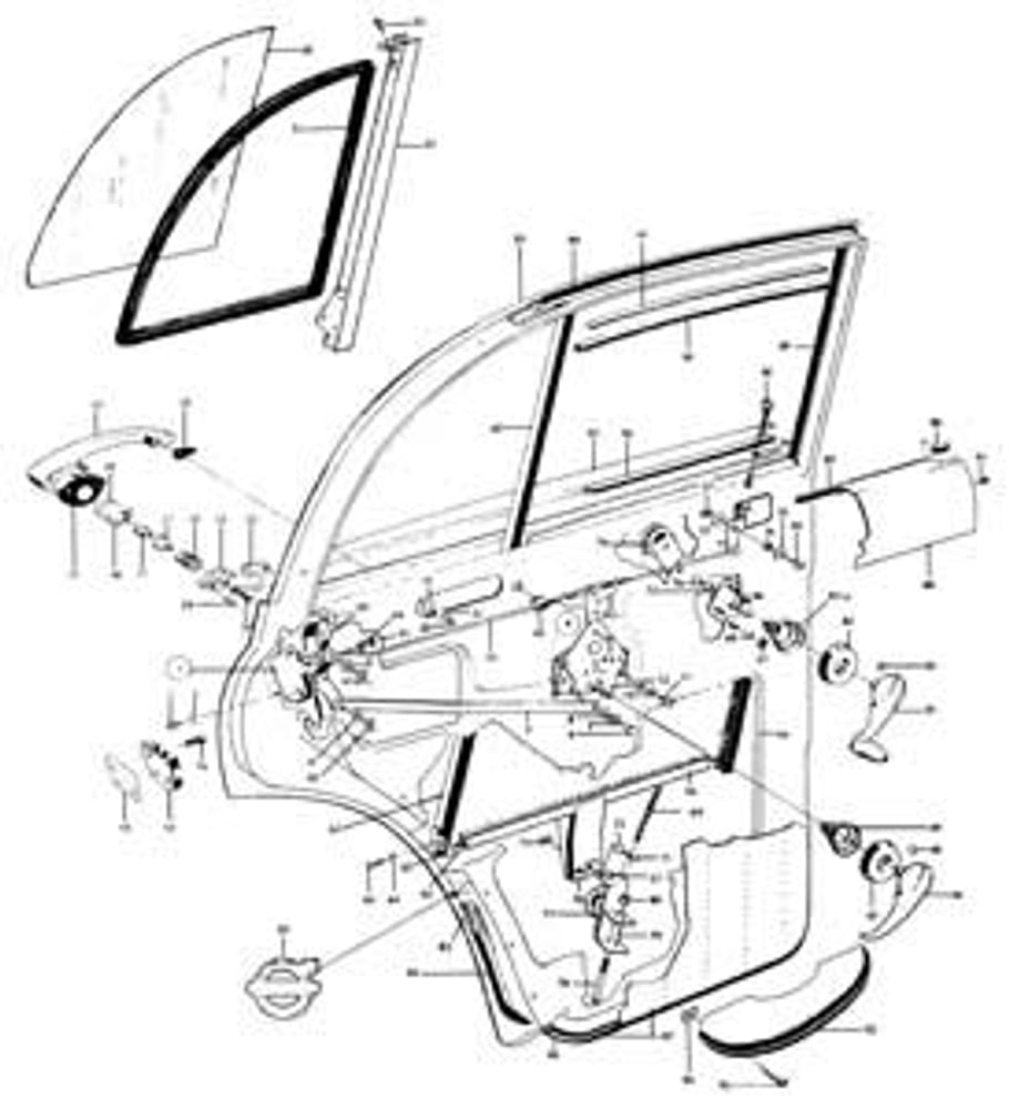 Exterior door handle for Volvo Amazon, Amazon Kombi, left — bild 2 av 2