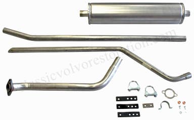 Exhaust system for Volvo Duett, 1957-61, B16