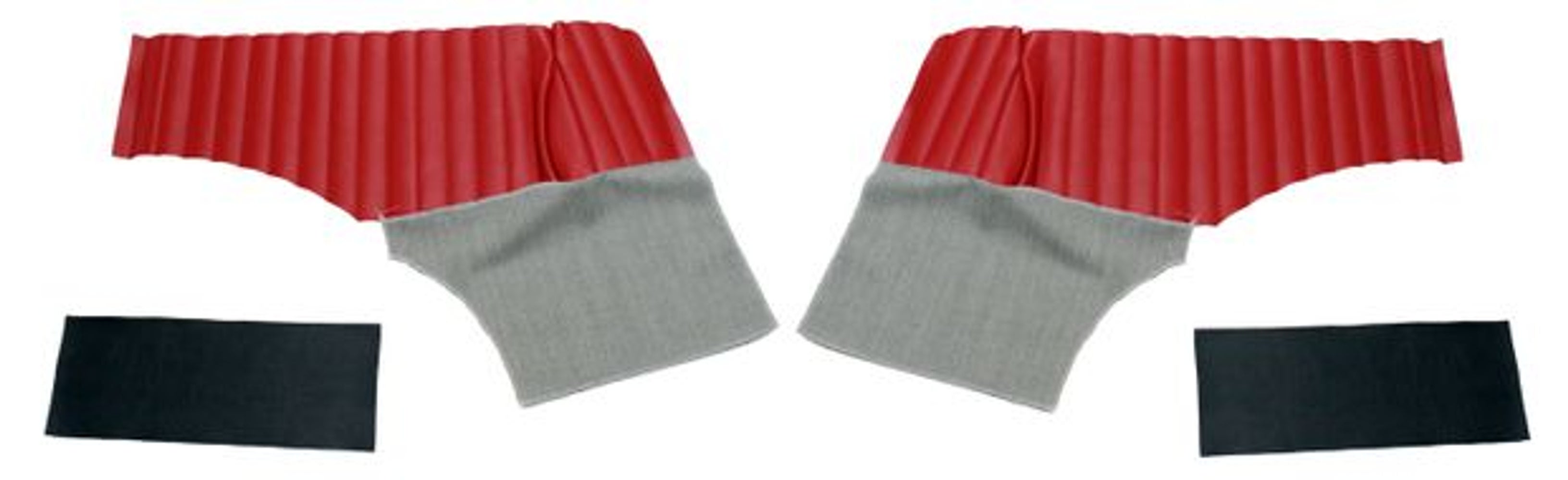Panels Rear side for Volvo PV544A 1958-60, red/gray