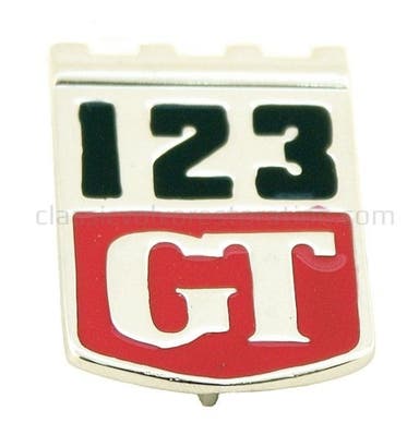 Emblem "123 GT" for Volvo Amazon screen