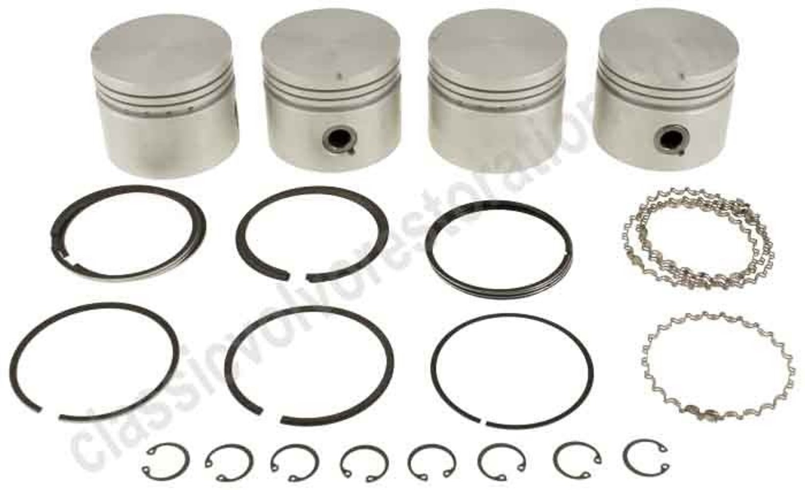 Piston set (4 pcs) with rings for Volvo B20, B30 -1973 Standard — bild 2 av 2
