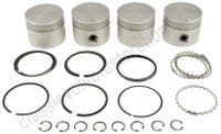 Piston set (4 pcs) with rings for Volvo B20, B30 -1973 Standard — bild 2 av 2