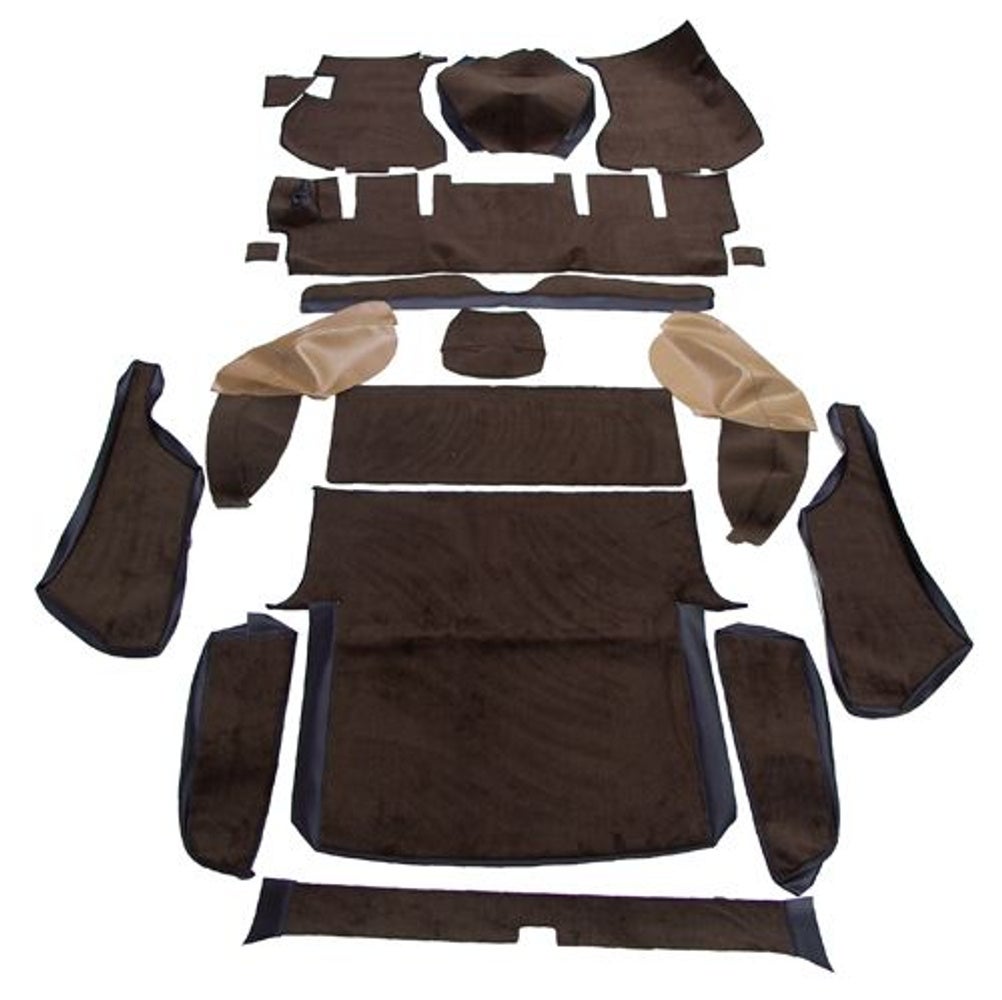 Carpet set for Volvo 1800ES, brown/gold textile (right-hand drive)