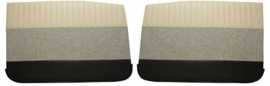 Front door panels for Volvo Amazon 4d 1959-60, beige/gray/black