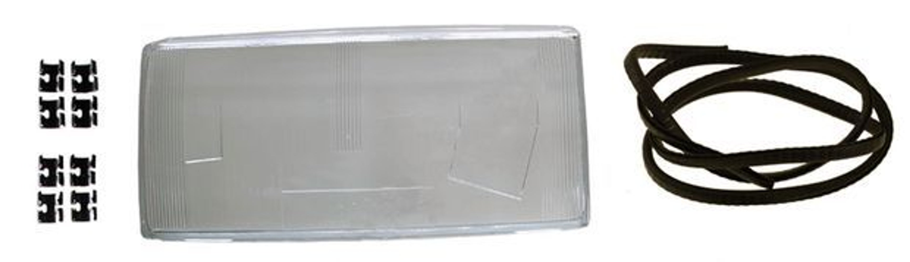 Glass Headlight for Volvo 740, 760, 1982-89, left