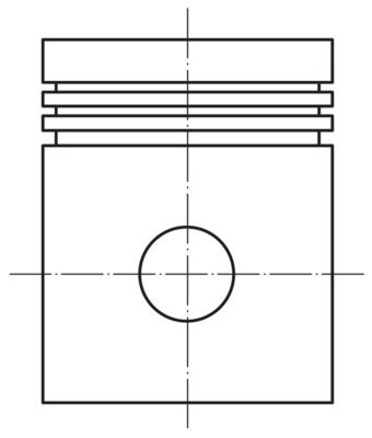 Piston set (4 pcs) with rings for Volvo B20, B30 -73 0.015"