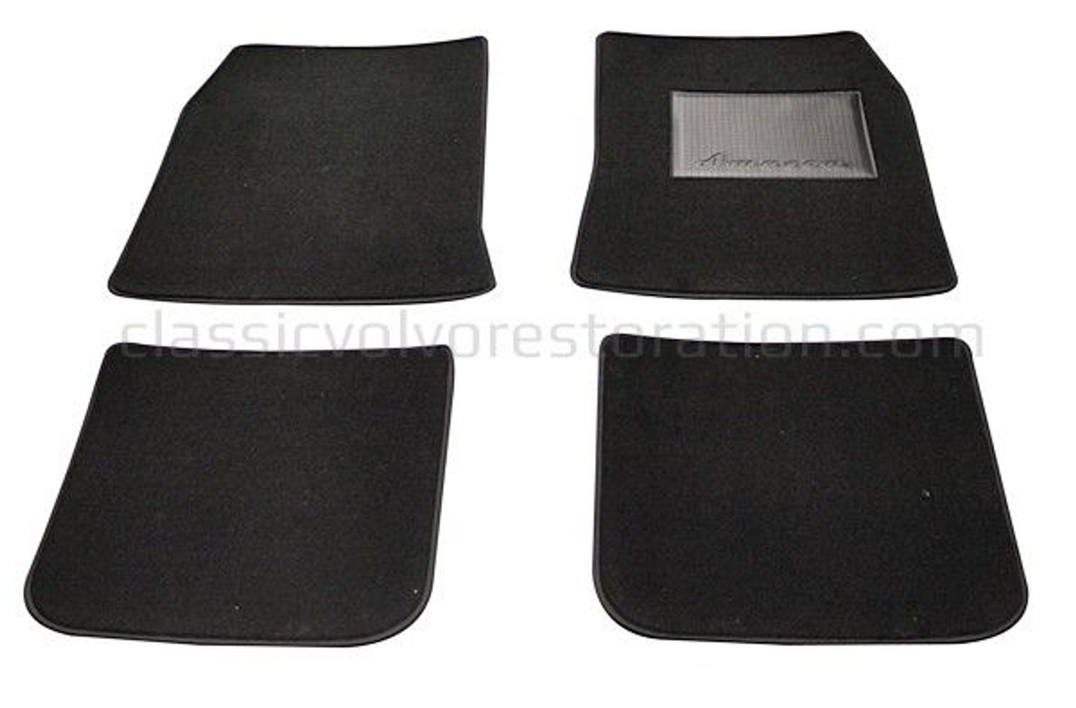 Carpet set Accessories for Volvo Amazon 1962-70, black textile (right-hand drive) — bild 2 av 2