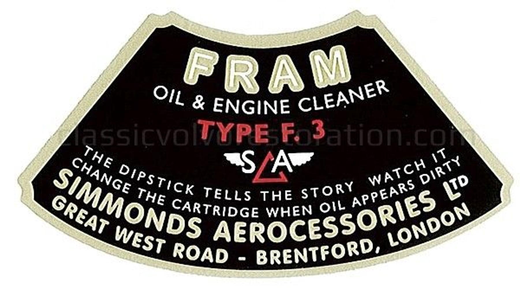 Decal oil filter for Volvo B4B "Front" — bild 2 av 2