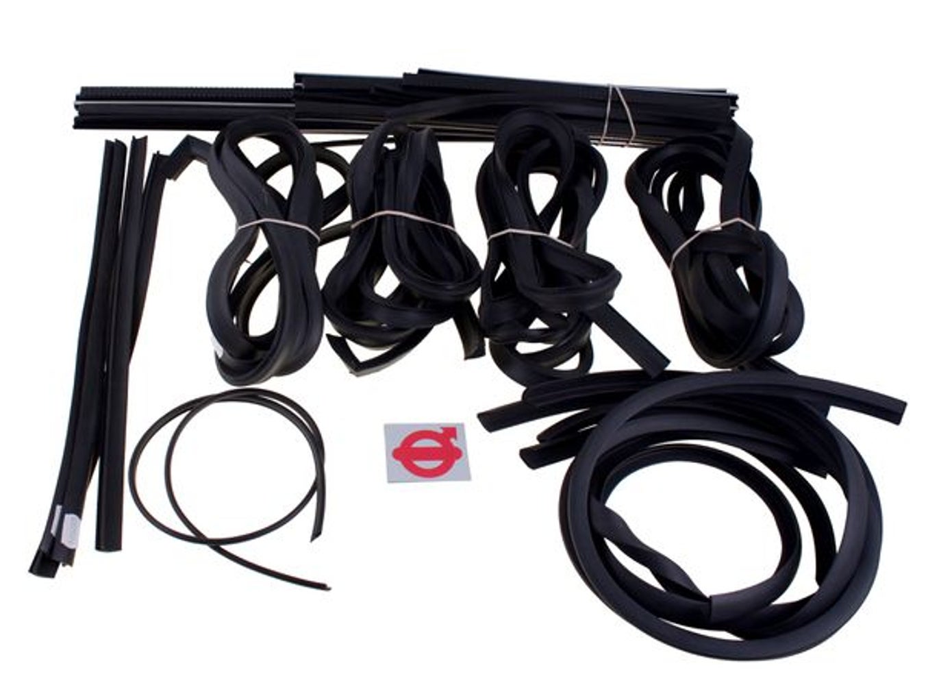 Rubber and guide rail set for Volvo Amazon 4d without textile strips