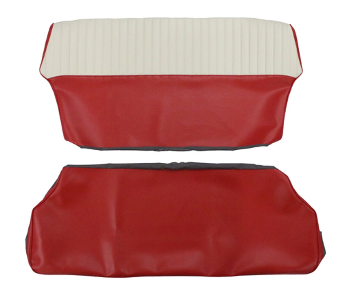 Upholstery Rear seat for Volvo PV544 1958-60 Export red/beige Option 2