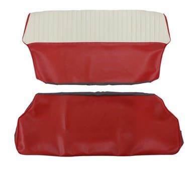 Upholstery Rear seat for Volvo PV544 1958-60 Export red/beige Option 2