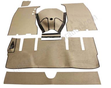 Carpet set for Volvo 1800 1961-62, gray-beige textile with felt
