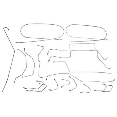 Brake pipe set for Volvo 1800E, 1800ES 1970-73, VST, 18 pieces