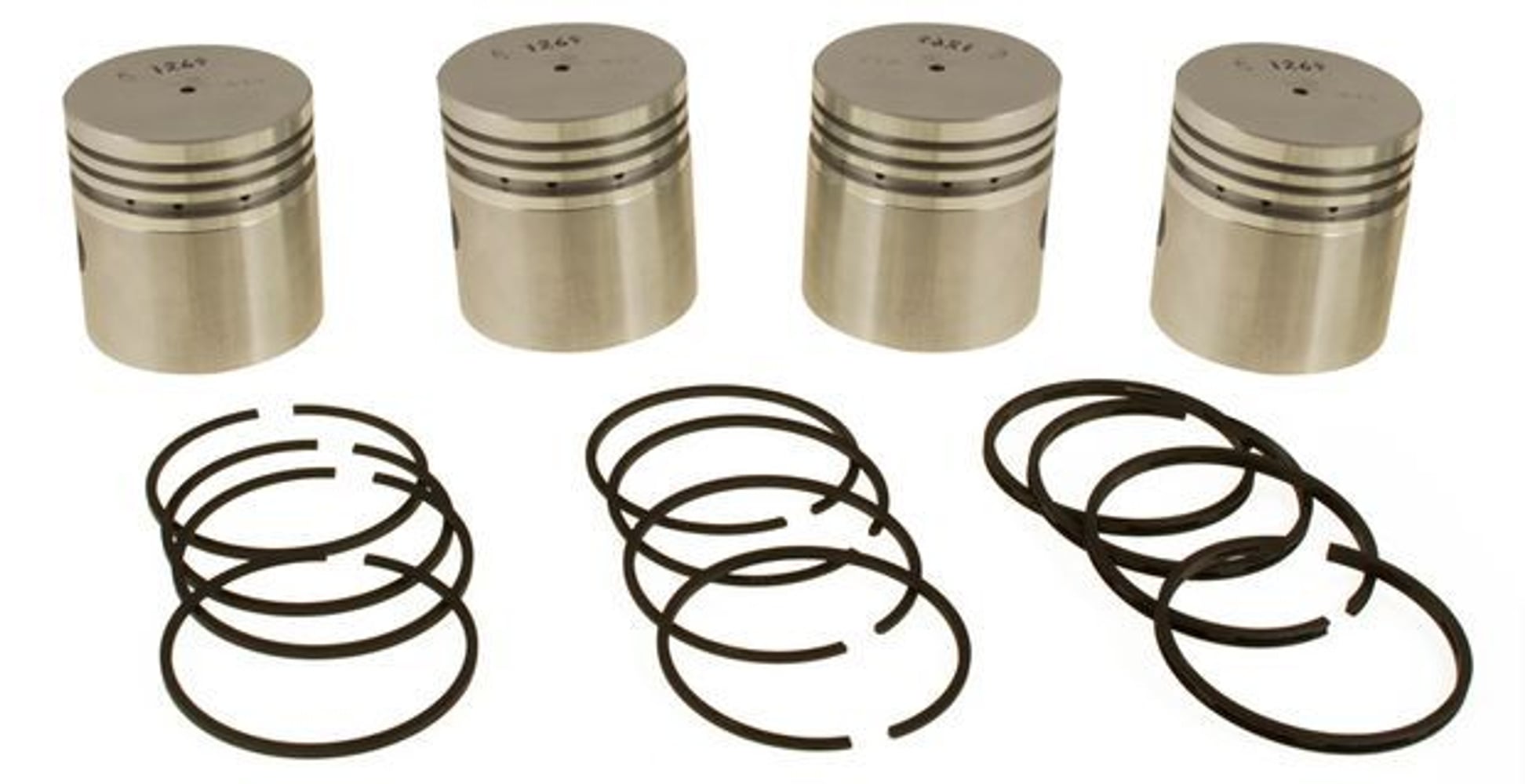 Piston kit with rings for Volvo B4B, 0.040"