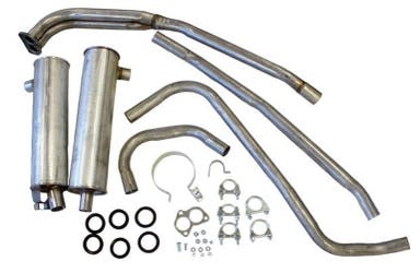 Exhaust system for Volvo 140, 1967-73, B18A, B18B, B18D, B20A, B20B, B20D