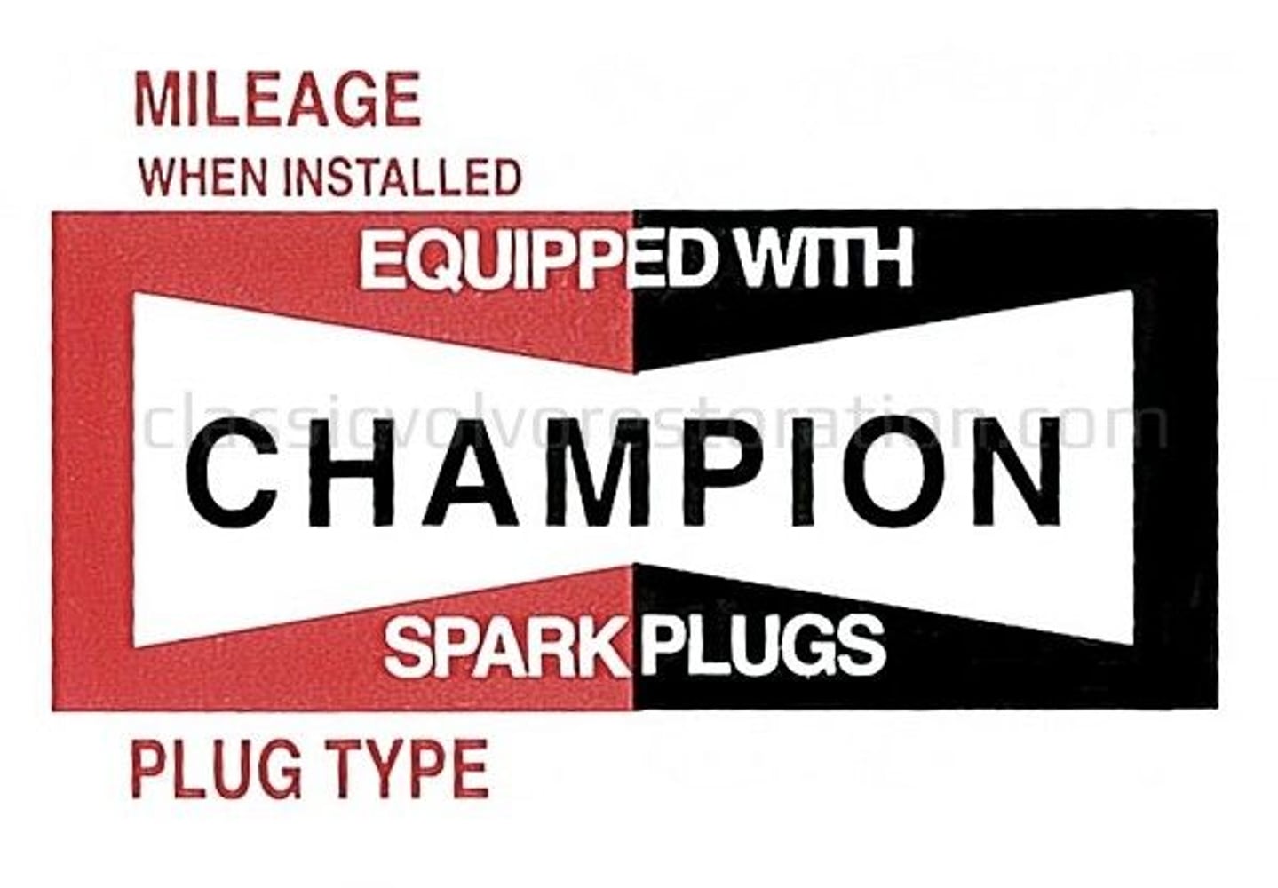 Champion spark plug decal — bild 2 av 2