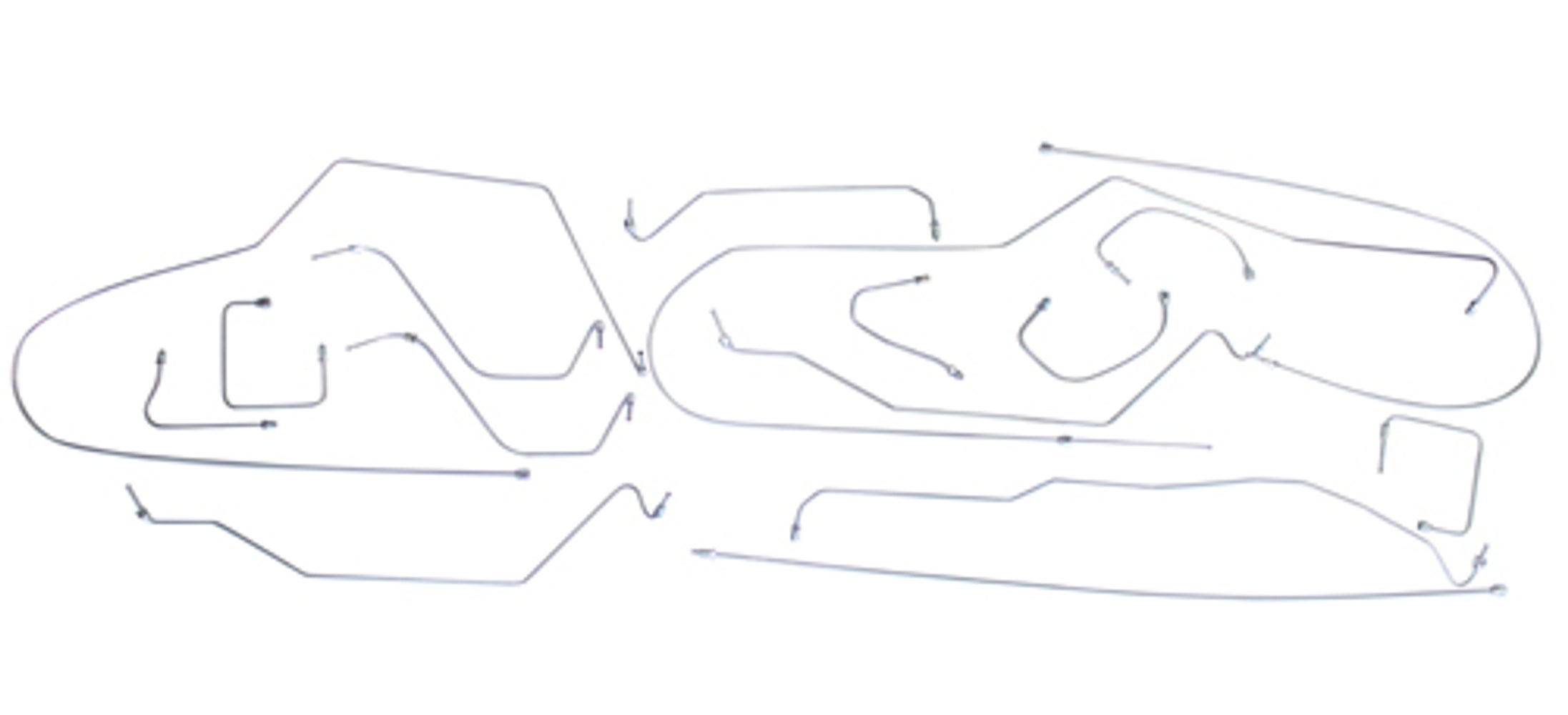 Brake pipe set for Volvo 140 1971 - early 1973, VST