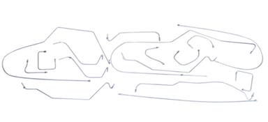 Brake pipe set for Volvo 140 1971 - early 1973, VST