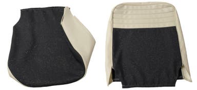 Front seat upholstery for Volvo Amazon 4d 1957-58 blue/silver with folding fittings
