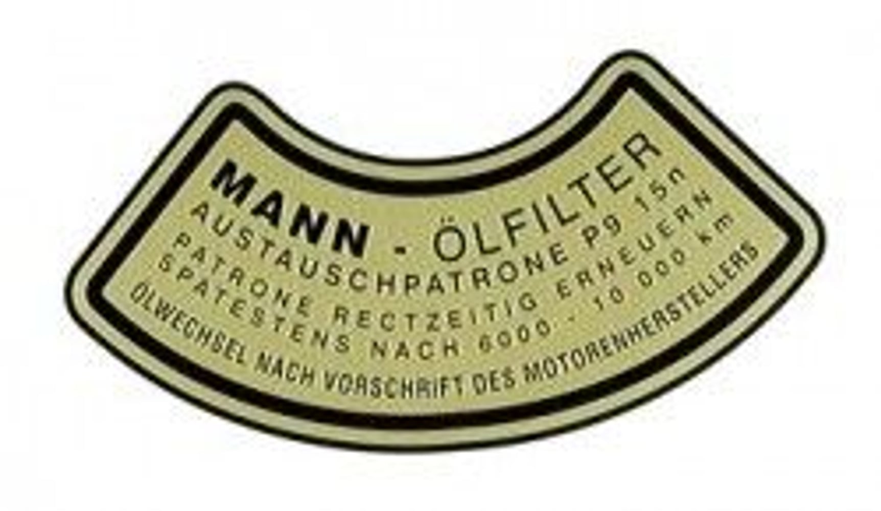 Decal oil filter for Volvo B4B "Mann" — bild 1 av 2