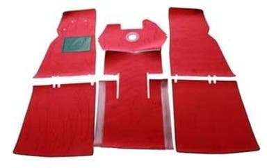 Carpet set for Volvo Duett 210, red textile