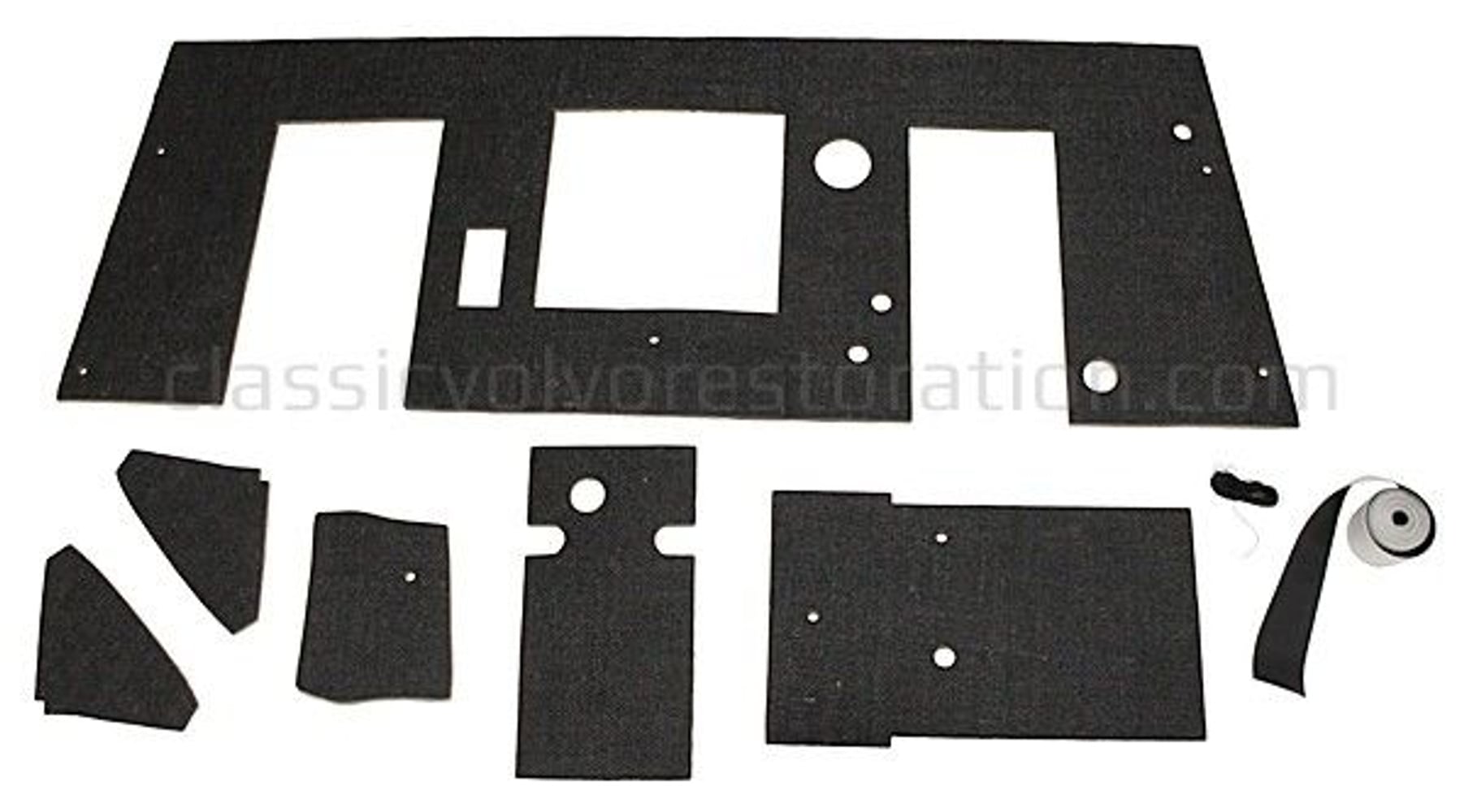 Carpet Torpedo for Volvo Amazon 1965-70 black