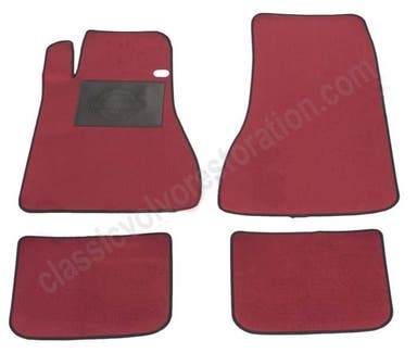 Carpet set Accessories for Volvo 1800E, 1800ES, red textile