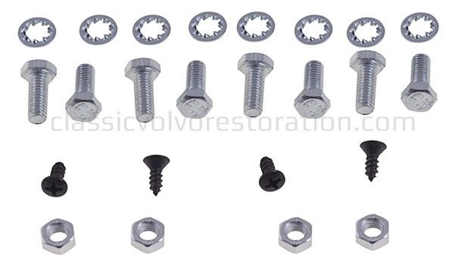 Screw set lamp housing/shade for Volvo PV444, PV544, Duett