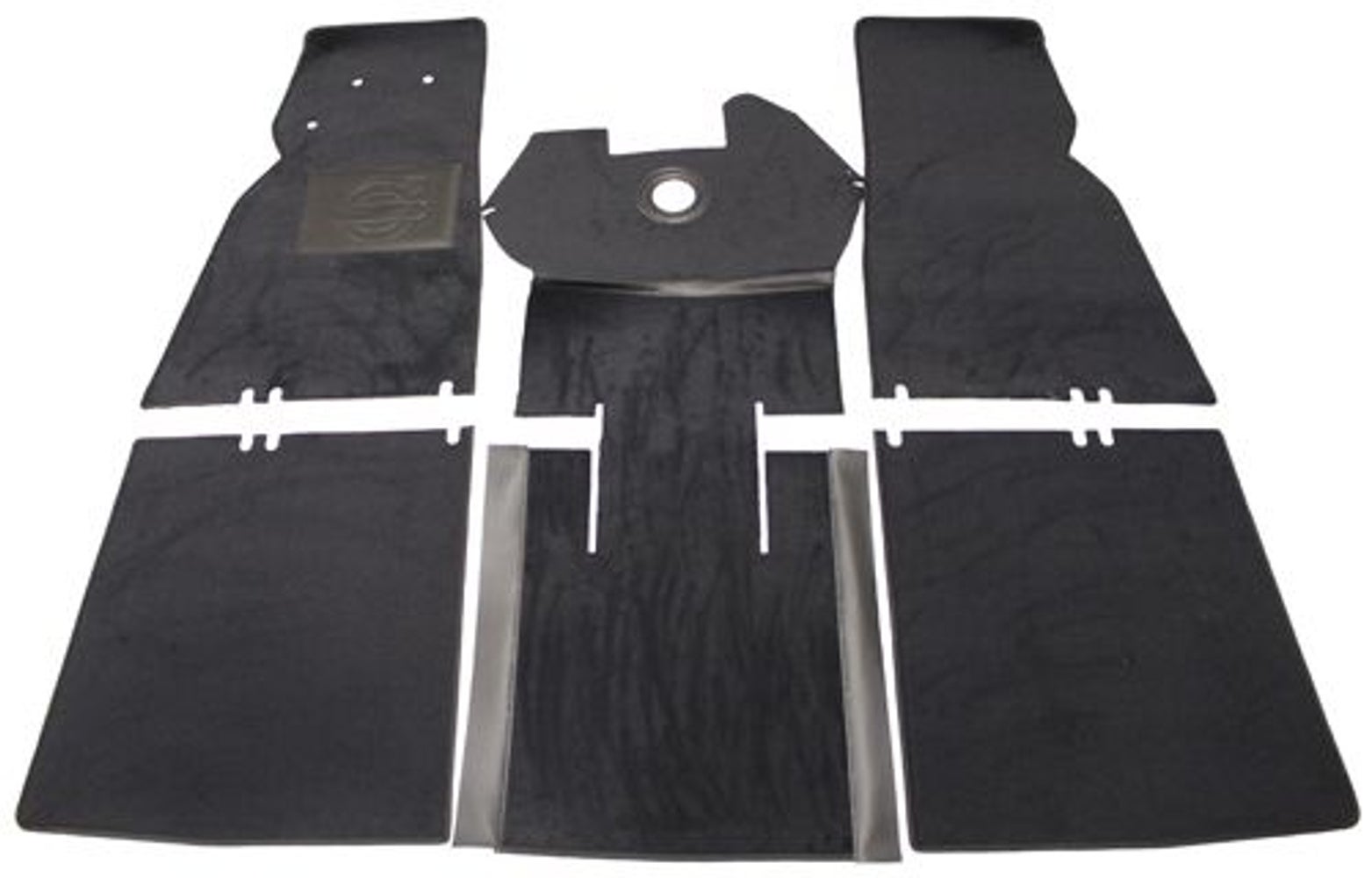 Carpet kit for Volvo PV444, black textile