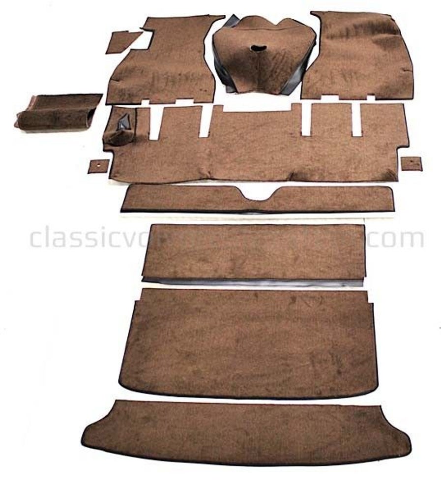 Carpet set for Volvo 1800E -71, brown/black