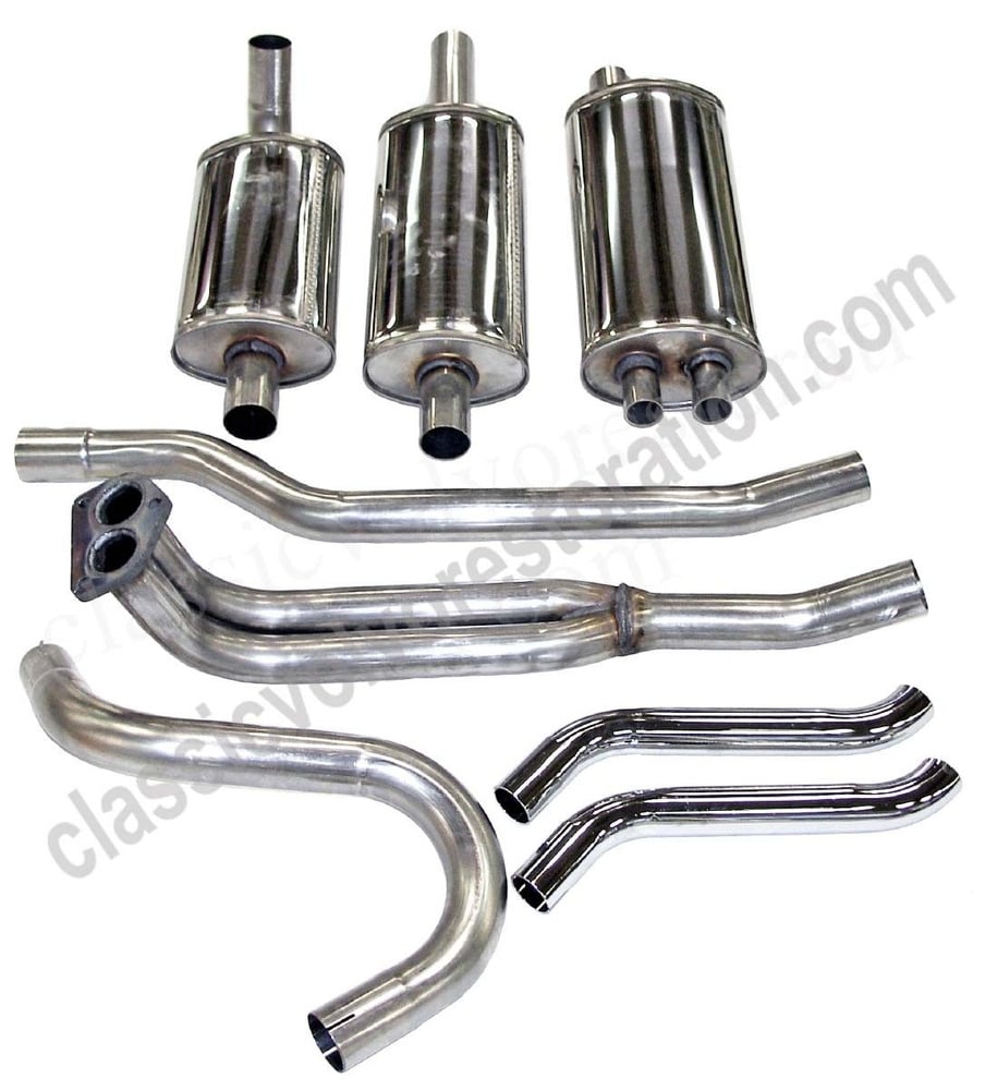 Stainless steel exhaust system for Volvo 1800E, 1970-72