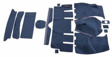 Carpet set for Volvo 1800E 1972, blue textile
