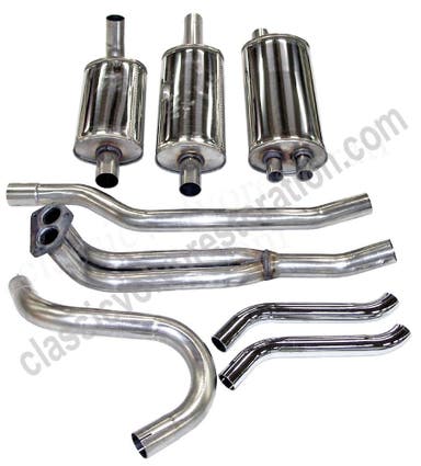 Stainless steel exhaust system for Volvo 1800, 1800ES