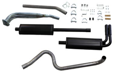Exhaust system for Volvo PV544, B18, 2", dual front pipes