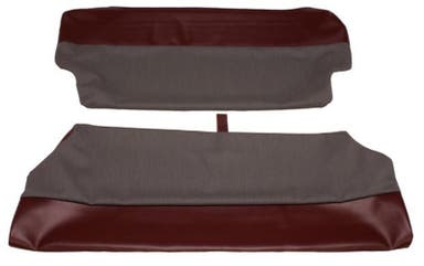 Rear seat upholstery for Volvo Duett 1957 burgundy/grey