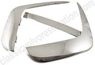 Rear bumper set -64 for Volvo 1800, 1800S, stainless, 3 parts