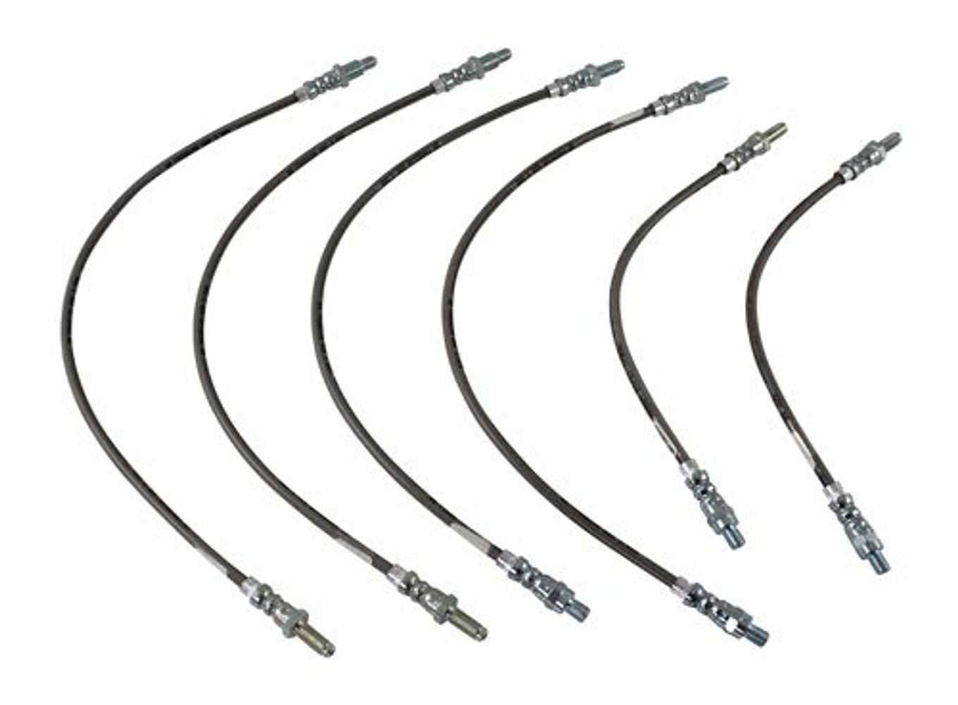 Brake hose set for Volvo 140, metal braided