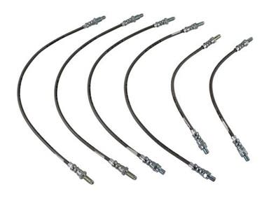 Brake hose set for Volvo 140, metal braided