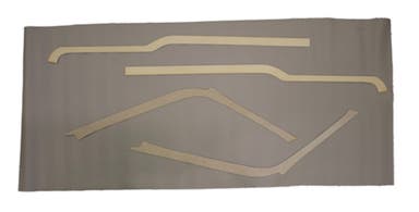 Panel set B-pillar/above door for Volvo Duett 1962-63 nougat