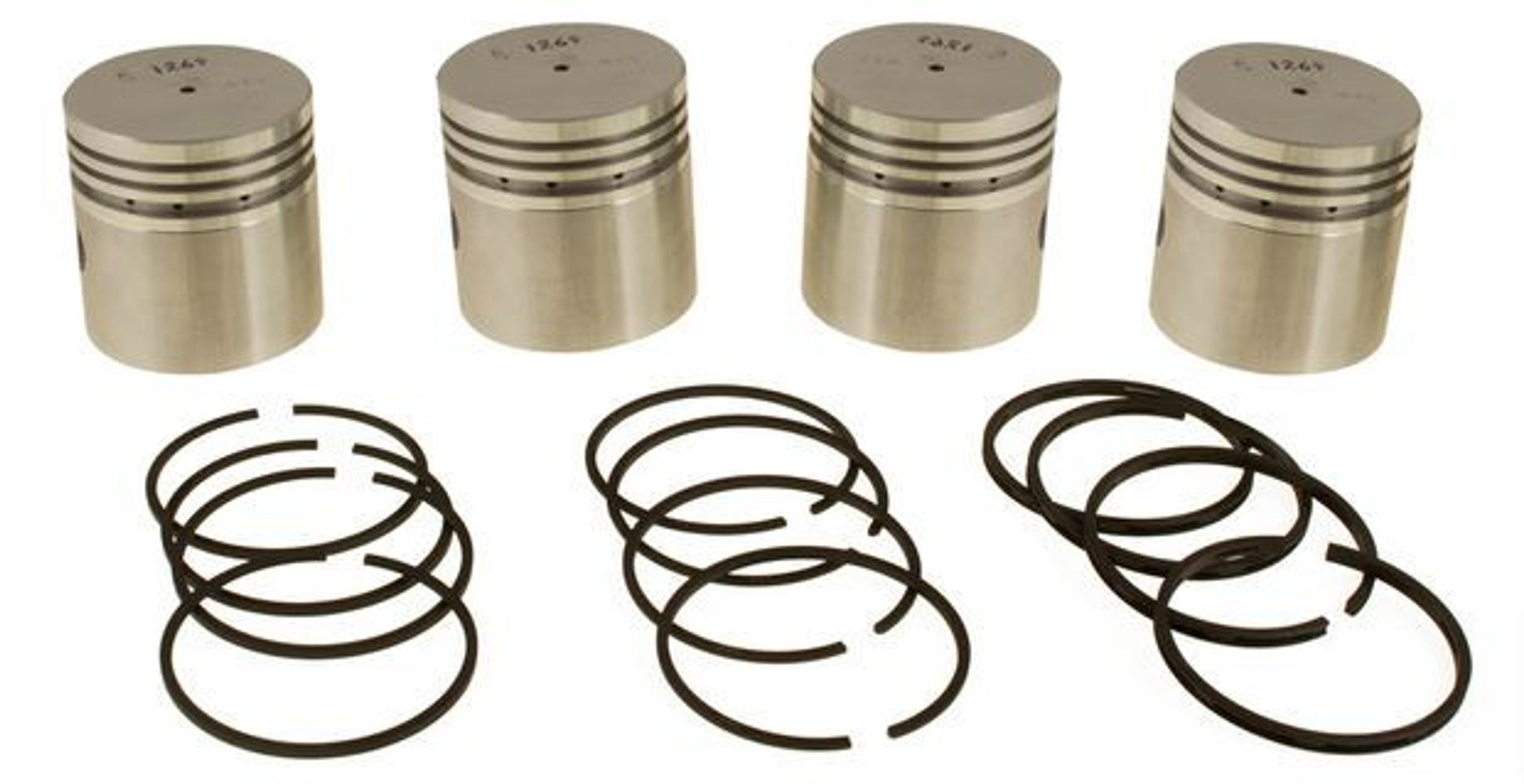 Piston kit with rings for Volvo B4B, 0.030"