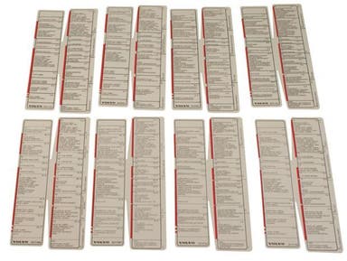 Decal set fuses for Volvo 740, 940 1988-92