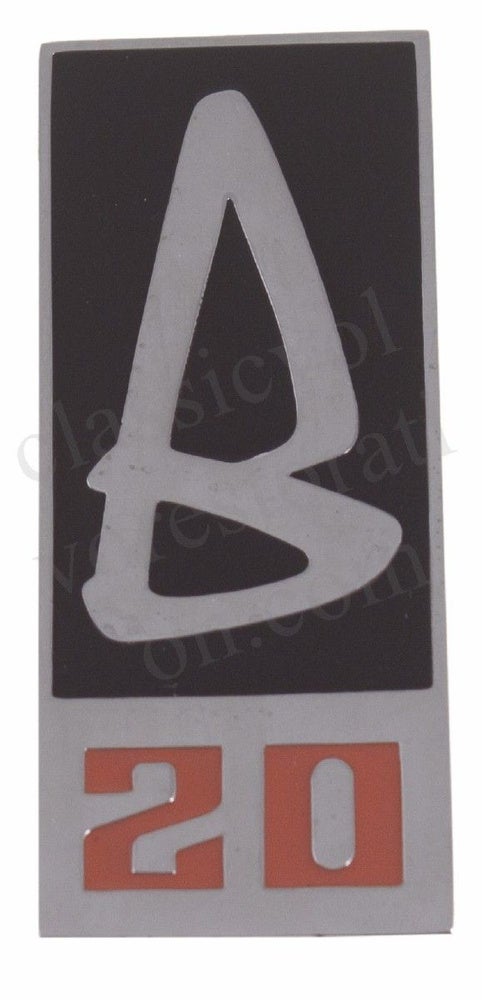 Emblem "Volvo B20" grill for Volvo Amazon, 1800, 140